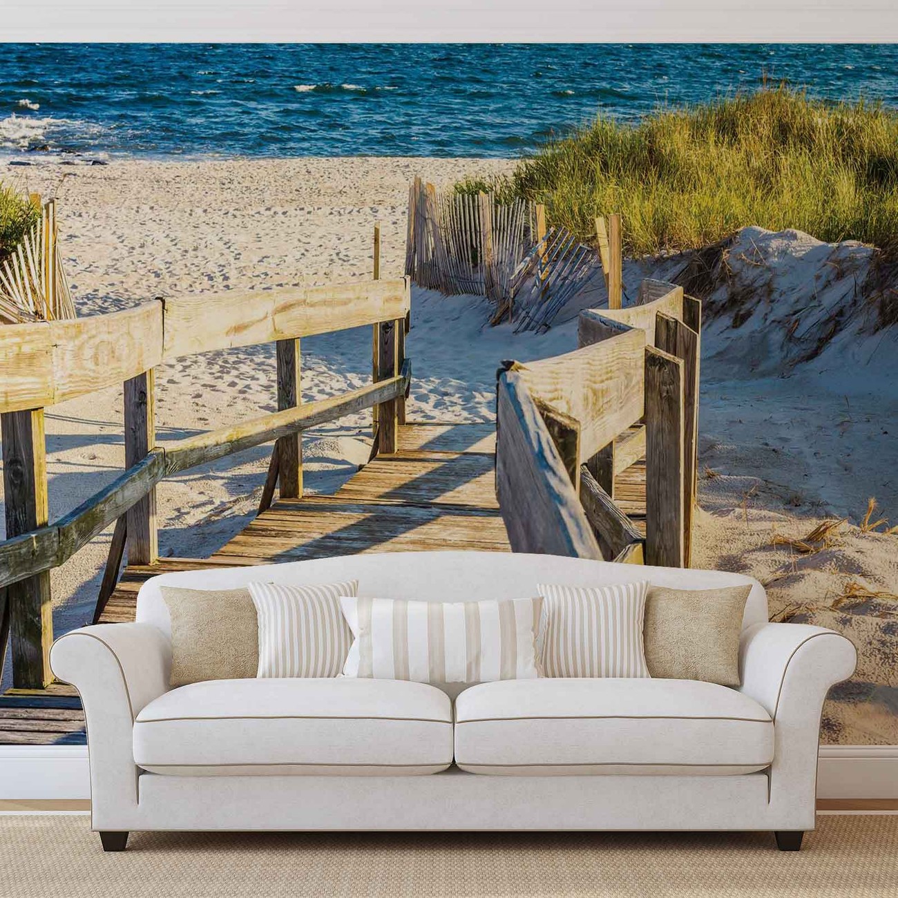 Malla fotomural muro fotomurales imagen imagen papel pintado 1214ve playa mar de arena